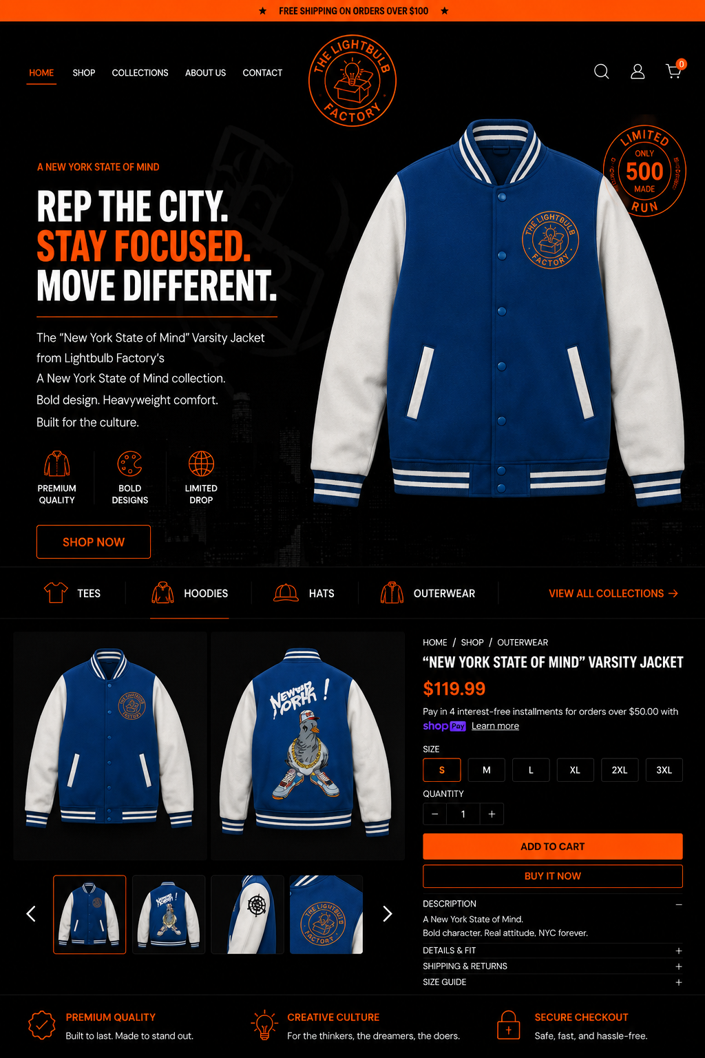 New York State of Mind Varsity Jacket
