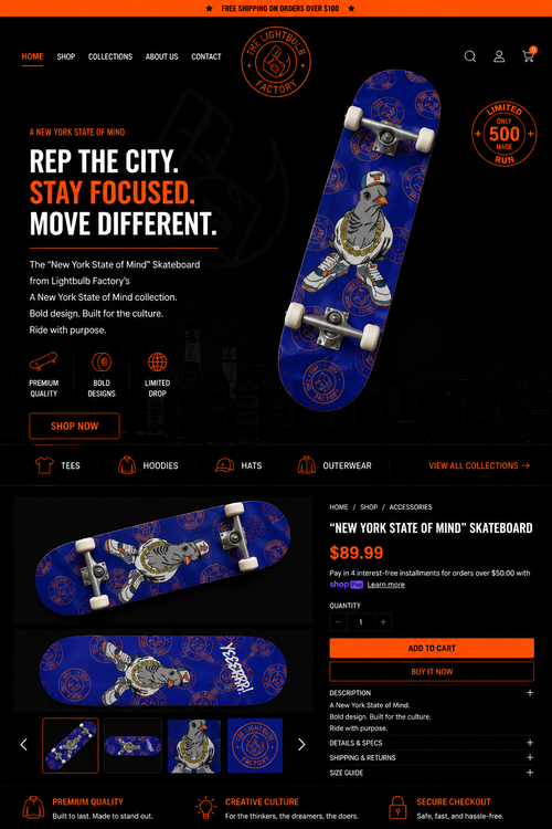 New York State of Mind Skateboard